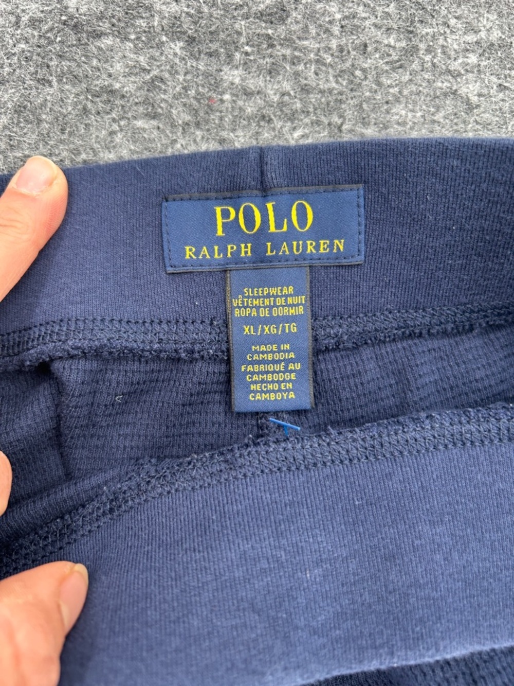 Polo Ralph Lauren Waffle Knit Pajama Jogger Pants Navy Blue Men’s Size XL - Picture 2 of 10